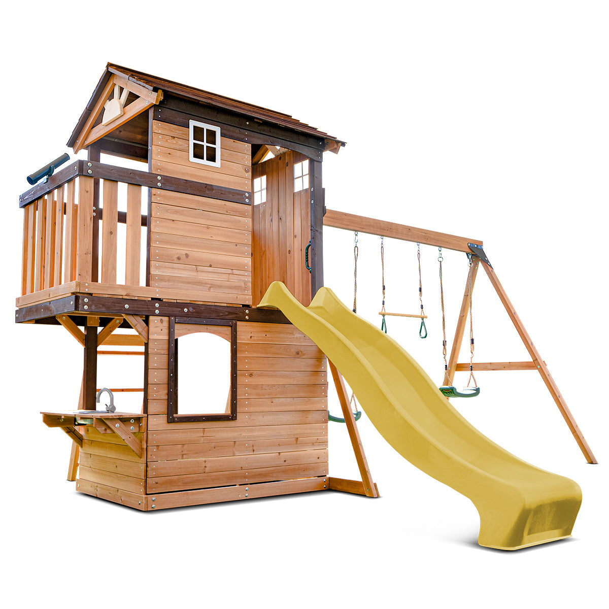 Lifespan Kids Darlington Swing Set & Play Centre with 2.2m Slide (Yellow) Awezingly
