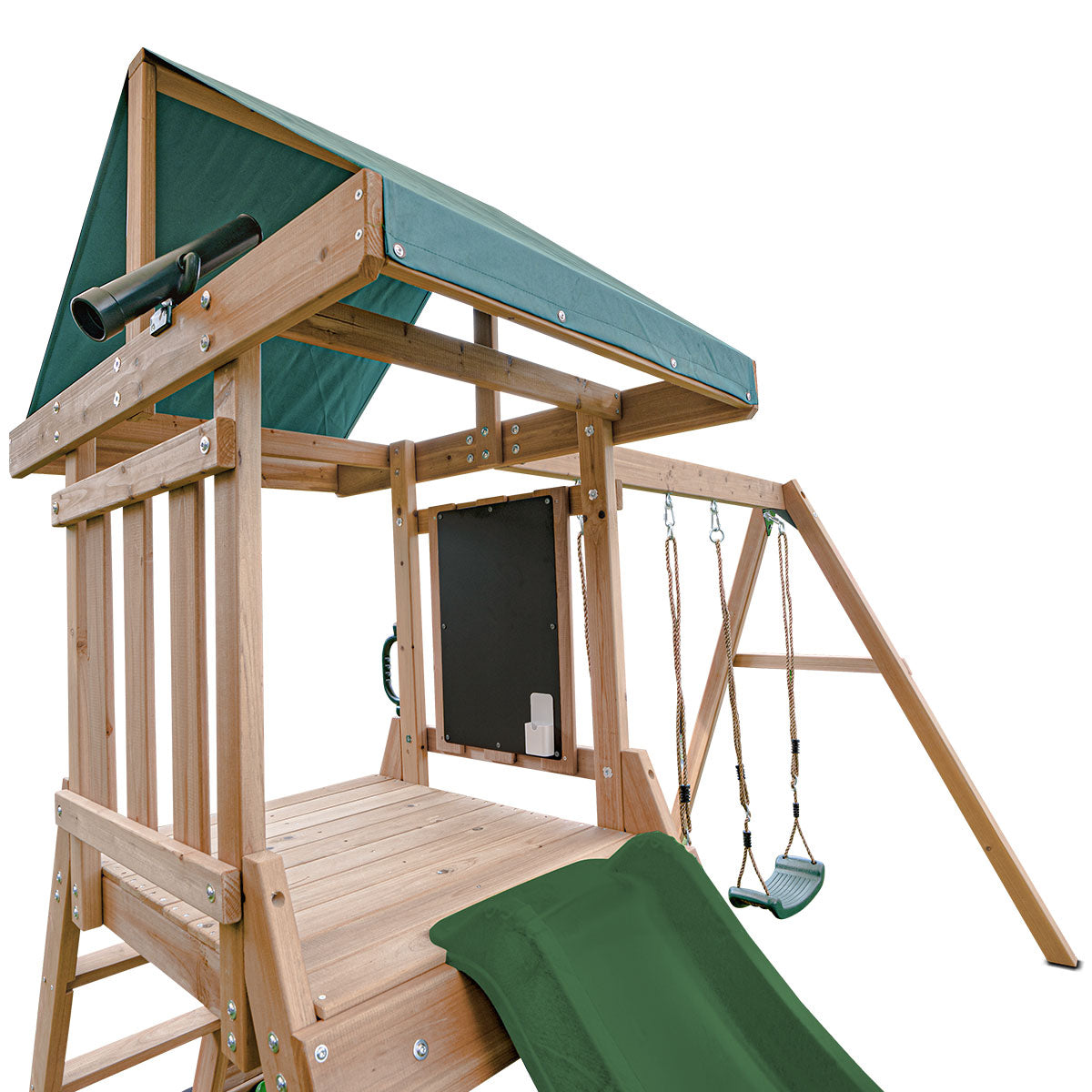 Lifespan Kids Greenvale Swing Set & Play Centre with 1.8m Slide (Green) Awezingly