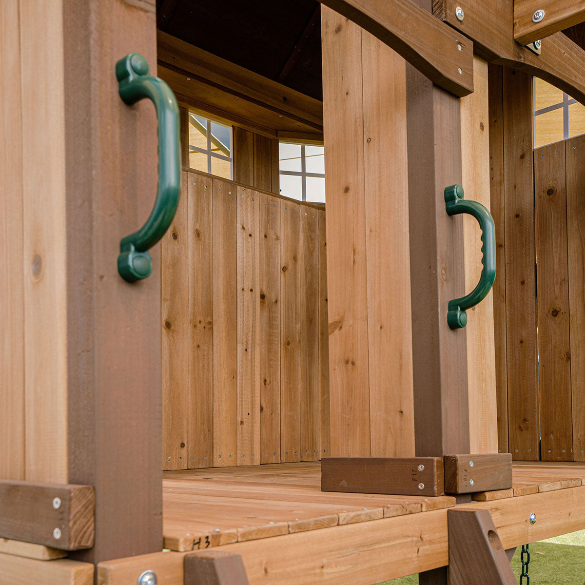 Lifespan Kids Meer Brook Swing Set, Monkey Bars & Play Centre with 2.2m Slide (Pastel Green) Awezingly