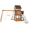 Lifespan Kids Meer Brook Swing Set, Monkey Bars & Play Centre with 2.2m Slide (White)