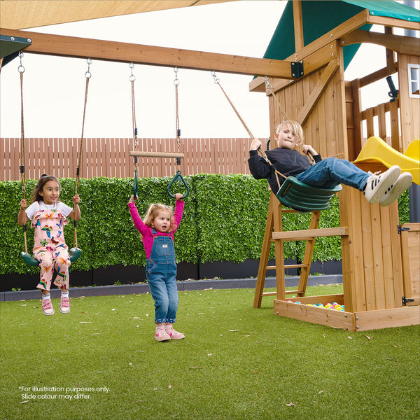 Lifespan Kids Montrose Swing Set & Play Centre with 2.2m Slide (Blue) Awezingly