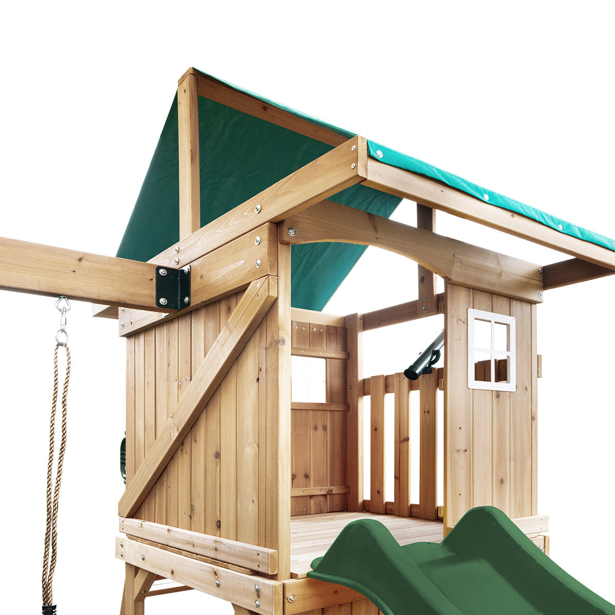 Lifespan Kids Montrose Swing Set & Play Centre with 2.2m Slide (Green) Awezingly