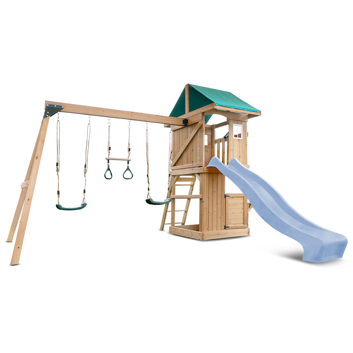 Lifespan Kids Montrose Swing Set & Play Centre with 2.2m Slide (Pastel Blue) Awezingly