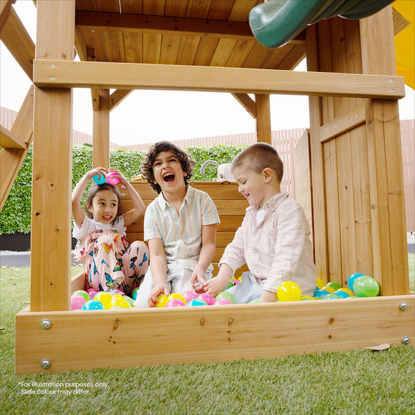 Lifespan Kids Montrose Swing Set & Play Centre with 2.2m Slide (Pastel Green) Awezingly