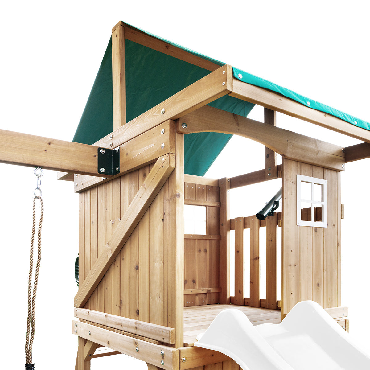 Lifespan Kids Montrose Swing Set & Play Centre with 2.2m Slide (White) Awezingly