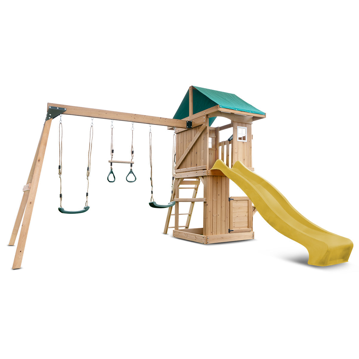 Lifespan Kids Montrose Swing Set & Play Centre with 2.2m Slide (Yellow) Awezingly