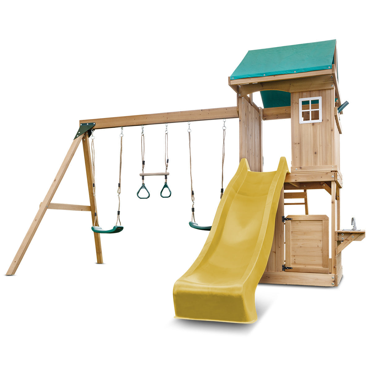 Lifespan Kids Montrose Swing Set & Play Centre with 2.2m Slide (Yellow) Awezingly