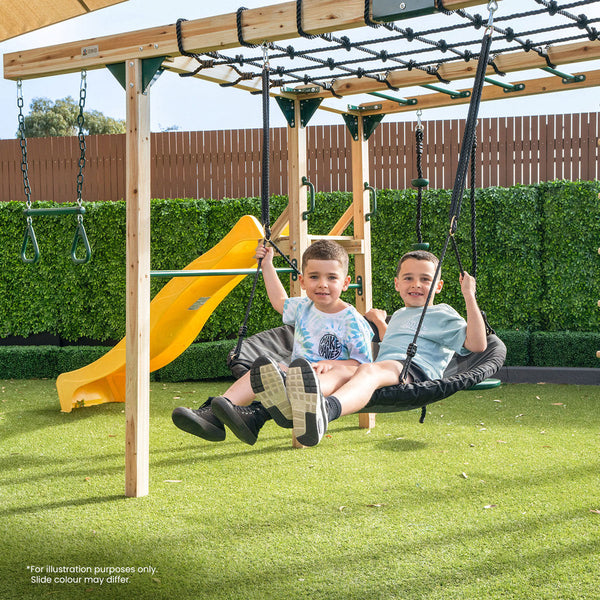 Lifespan Kids Orangutan Monkey Bars Jungle Gym Climbing Frame with 2.2m Slide (Green) Awezingly