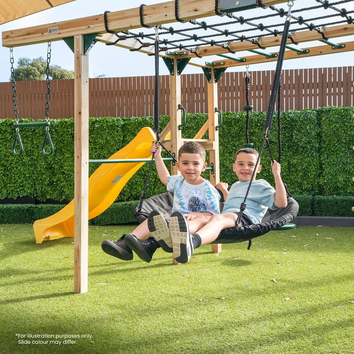 Lifespan Kids Orangutan Monkey Bars Jungle Gym Climbing Frame with 2.2m Slide (Pastel Pink) Awezingly