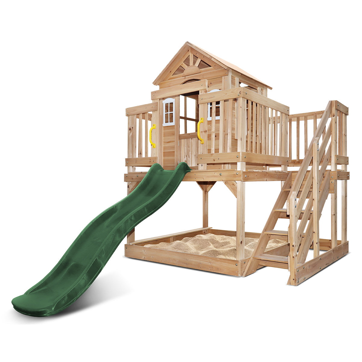 Lifespan Kids Silverton Cubby House with 1.8m Slide (Green) Awezingly
