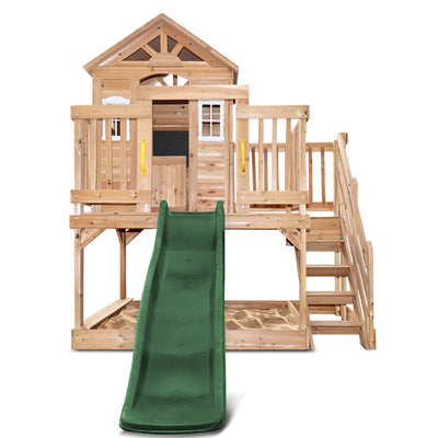 Lifespan Kids Silverton Cubby House with 1.8m Slide (Green)