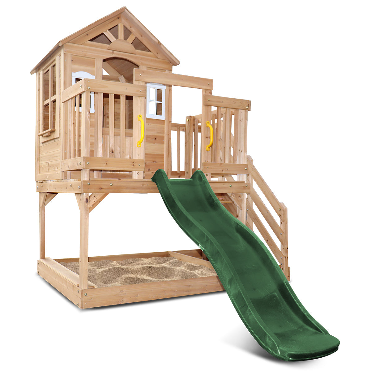 Lifespan Kids Silverton Cubby House with 1.8m Slide (Green) Awezingly