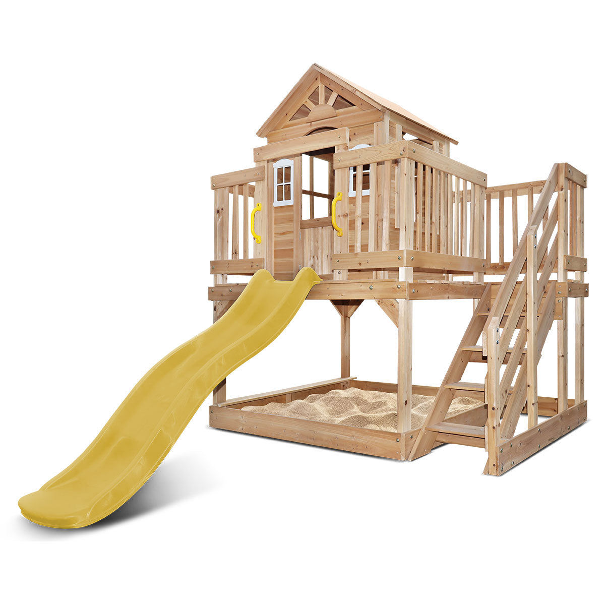 Lifespan Kids Silverton Cubby House with 1.8m Slide (Yellow) Awezingly