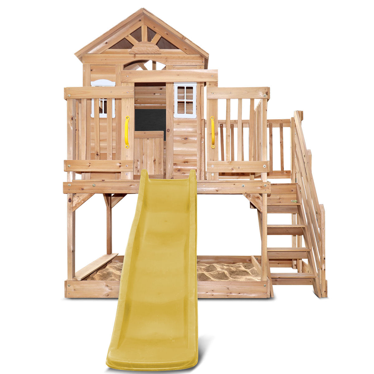 Lifespan Kids Silverton Cubby House with 1.8m Slide (Yellow) Awezingly