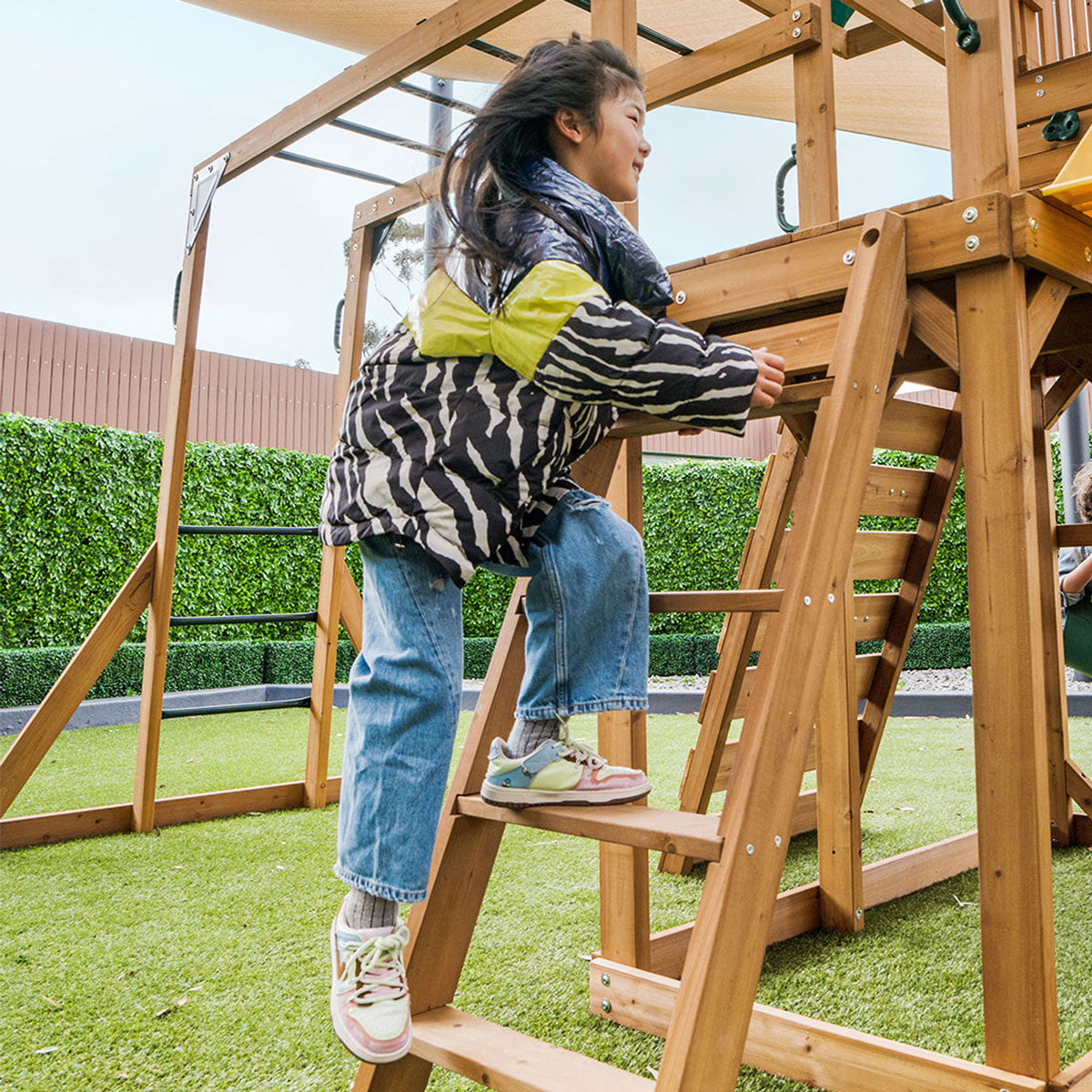 Lifespan Kids Walton Swing Set, Monkey Bars & Play Centre with 2.2m Slide (White) Awezingly