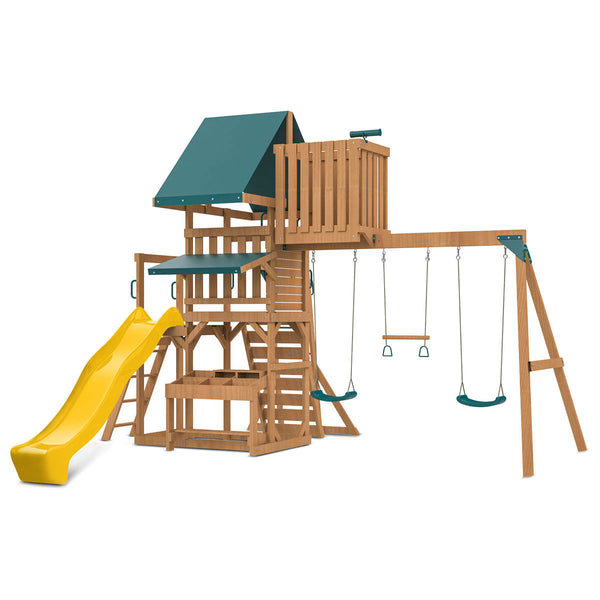 Lifespan Kids Walton Swing Set, Monkey Bars & Play Centre with 2.2m Slide (Yellow) Awezingly