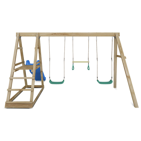 Lifespan Kids Winston Swing Set with Climb & 1.8m Slide (Blue) Awezingly