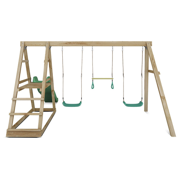Lifespan Kids Winston Swing Set with Climb & 1.8m Slide (Green) Awezingly