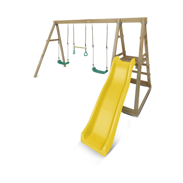 Lifespan Kids Winston Swing Set with Climb & 1.8m Slide (Yellow) Awezingly