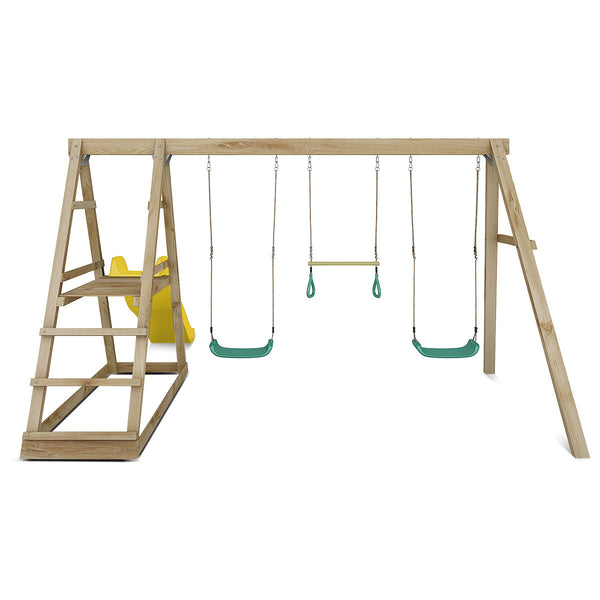 Lifespan Kids Winston Swing Set with Climb & 1.8m Slide (Yellow) Awezingly