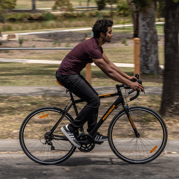 Progear Bikes RD120 Road Bike microSHIFT 700c x 59cm in Black Ember Awezingly