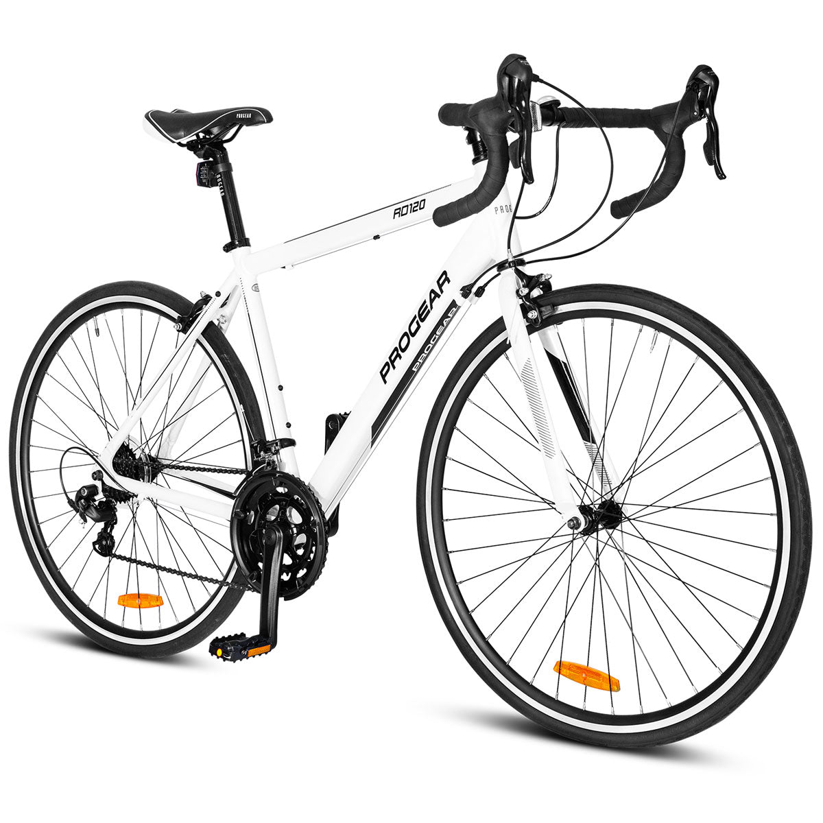 Progear Bikes RD120 Road Bike microSHIFT 700c x 59cm in Arctic White Awezingly