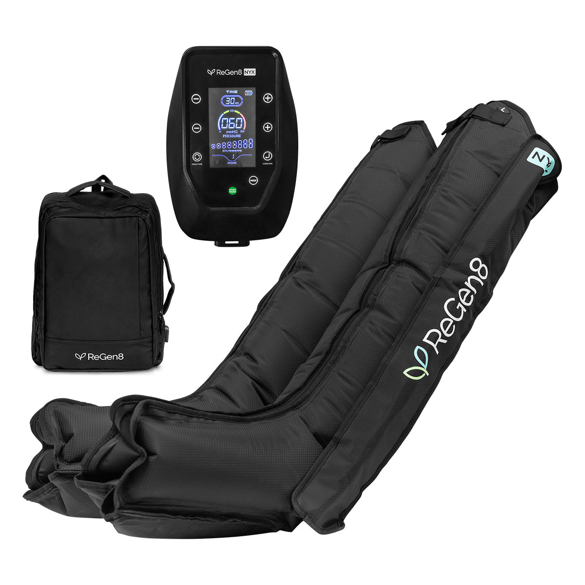 Regen8 Nyx 8-Chamber Compression Recovery Boots (Medium, 160-175cm) Awezingly