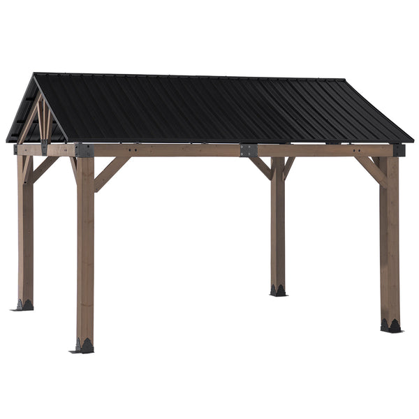 Yardtopia Fremantle 3.6m x 3m Timber & Steel Gable Roof Gazebo Awezingly