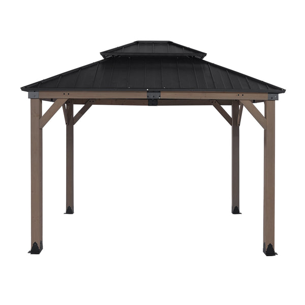 Yardtopia Maryborough 3m x 3m Timber & Steel Double Hip Roof Gazebo Awezingly