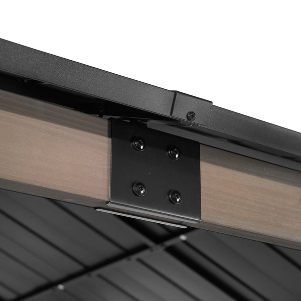 Yardtopia Maryborough 3m x 3m Timber & Steel Double Hip Roof Gazebo Awezingly