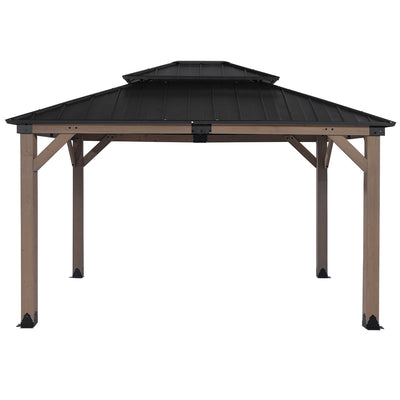 Yardtopia Maryborough 3.6m x 3m Timber & Steel Double Hip Roof Gazebo