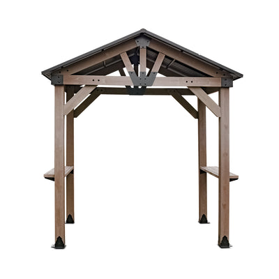 Yardtopia Oslo 2.4m x 1.8m BBQ/Grill Timber & Steel Gable Roof Gazebo