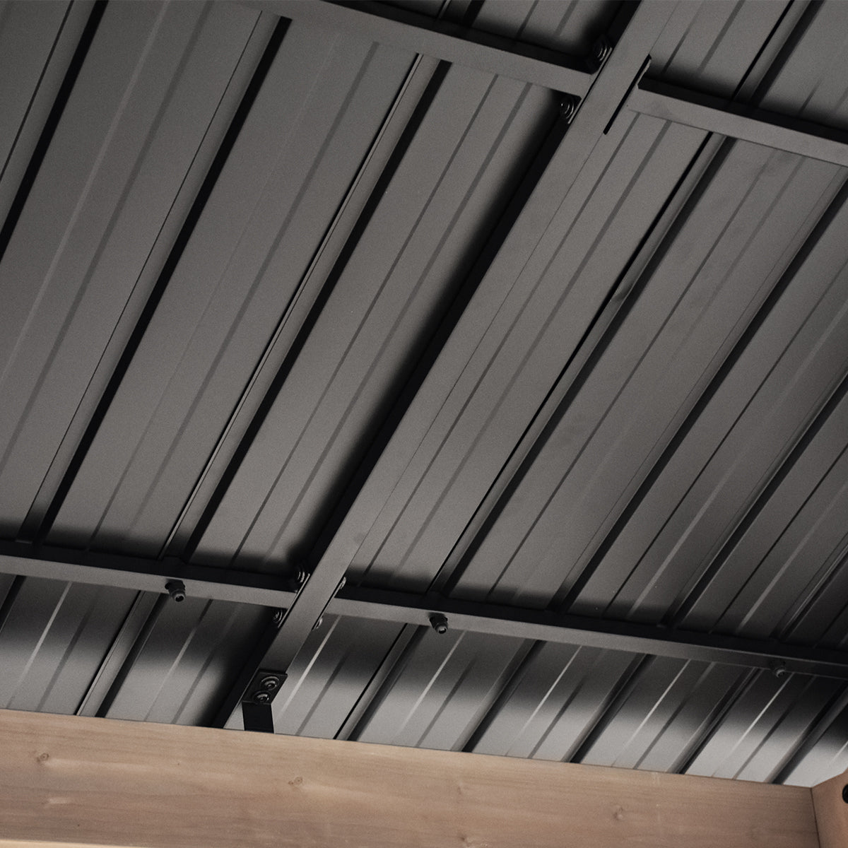 Yardtopia Oslo 2.4m x 1.8m BBQ/Grill Timber & Steel Gable Roof Gazebo Awezingly