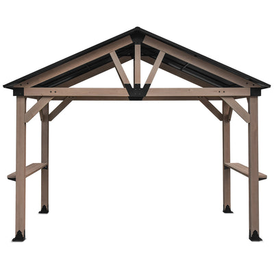 Yardtopia Oslo XL 3.6m x 2.4m BBQ/Grill Timber & Steel Gable Roof Gazebo