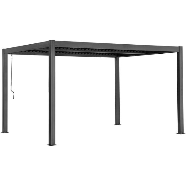 Yardtopia Elmont 3m x 4m Aluminium Adjustable Louvre Pergola Awezingly