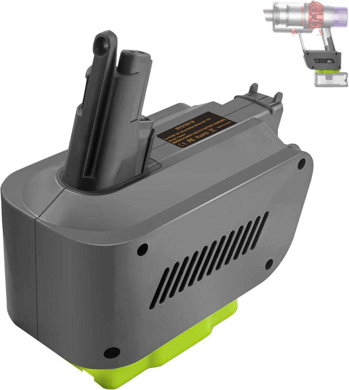 Hygieia Ryobi Converter - Ryobi ONE+ 18V To Dyson V10 Battery Converter / Adapter Awezingly