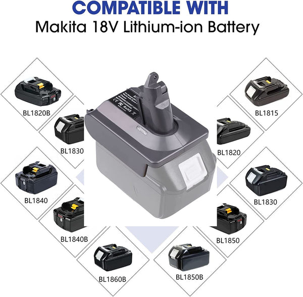 Makita 18V To Dyson V6, DC58 & DC59 Battery Converter / Adapter Awezingly
