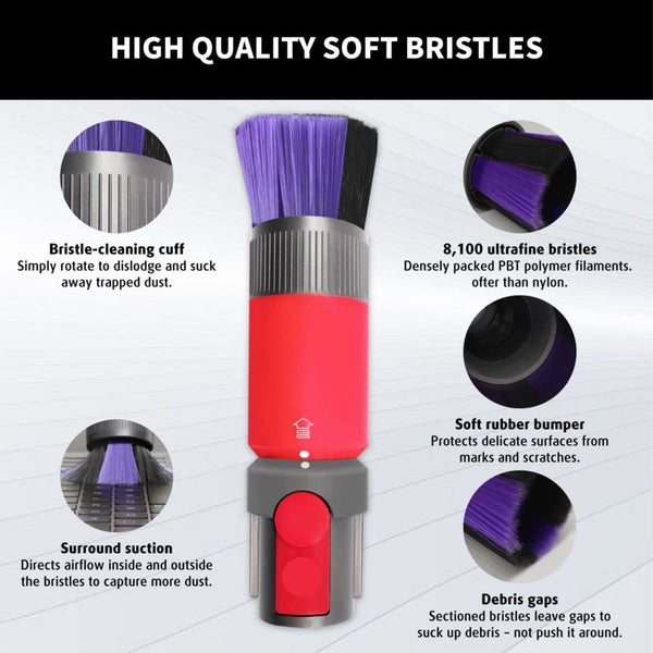Scratch-Free, Self cleaning Dusting Brush for Dyson V7, V8, V10, V11, V12 & V15 Awezingly