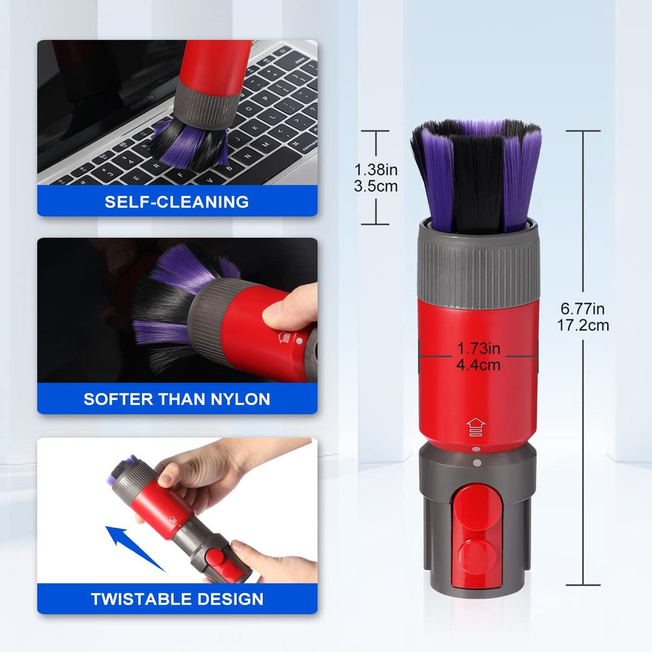 Scratch-Free, Self cleaning Dusting Brush for Dyson V7, V8, V10, V11, V12 & V15 Awezingly