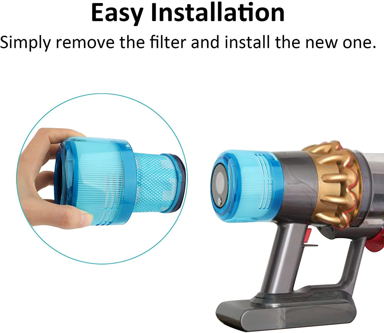 2 X HEPA Filters For DYSON V15 Detect Stick Vacuum Cleaners Awezingly