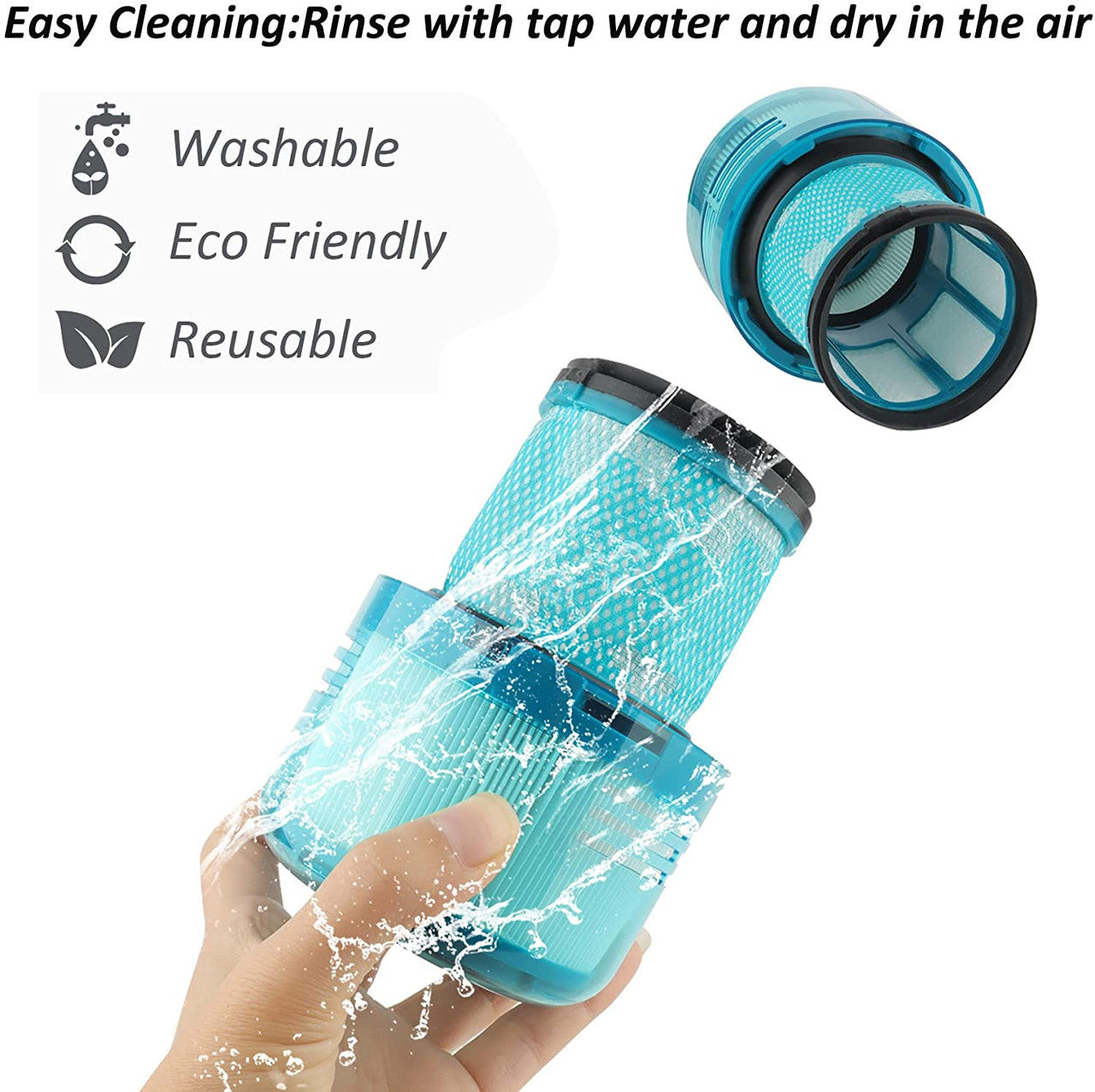 2 X HEPA Filters For DYSON V15 Detect Stick Vacuum Cleaners Awezingly