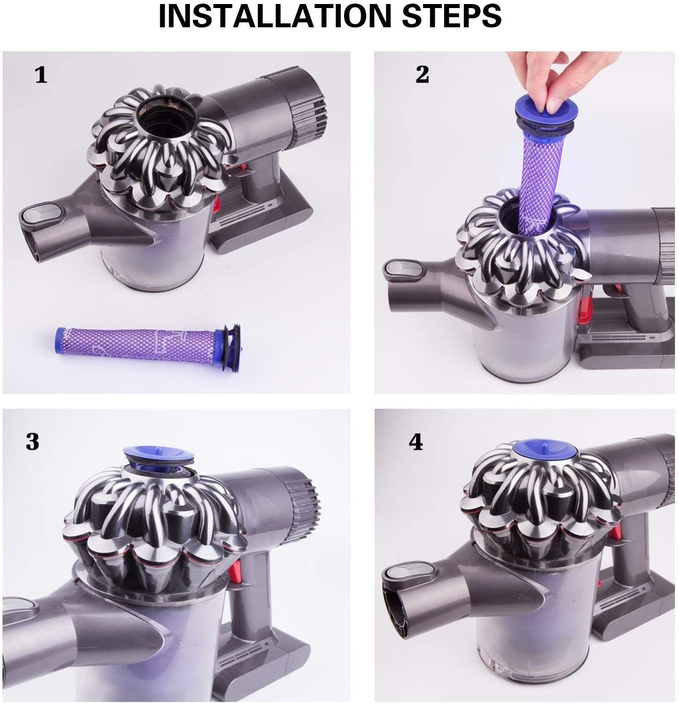 Filter for DYSON V6, V7, V8,  DC58, DC59, DC61, DC62 stick vac Awezingly