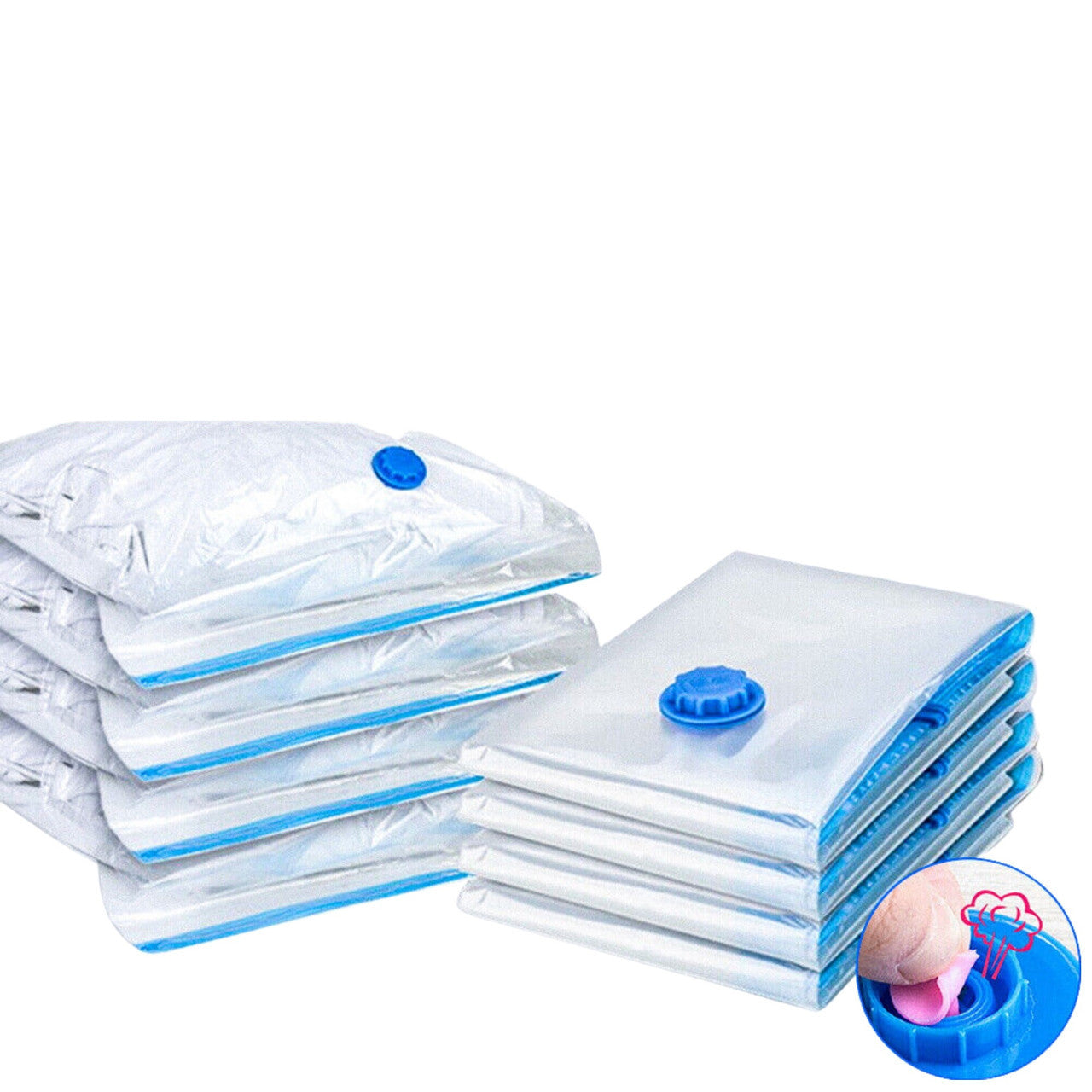 9 Pack Space Saver Vacuum Seal Storage Bag Kit, 2 Large, 5 Medium & 2 Small Awezingly