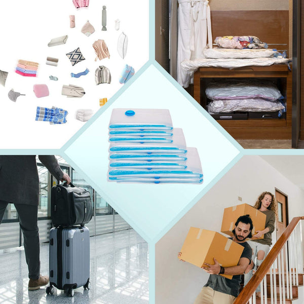 9 Pack Space Saver Vacuum Seal Storage Bag Kit, 2 Large, 5 Medium & 2 Small Awezingly