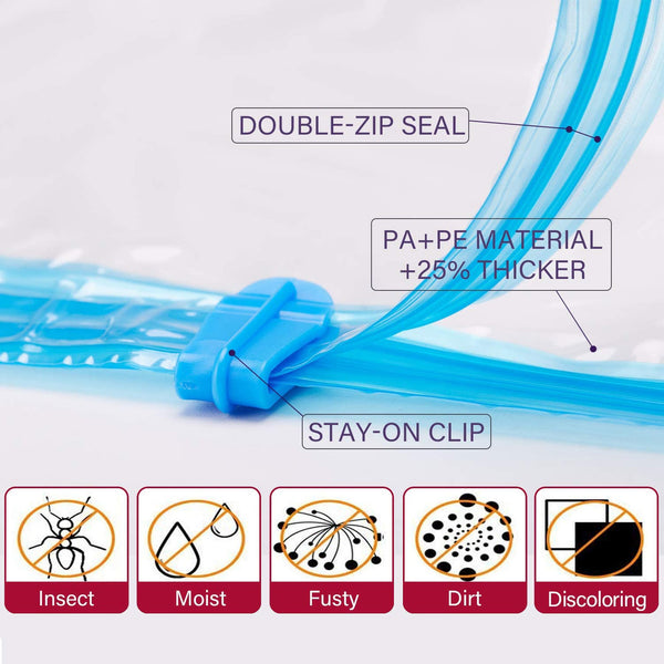 9 Pack Space Saver Vacuum Seal Storage Bag Kit, 2 Large, 5 Medium & 2 Small Awezingly