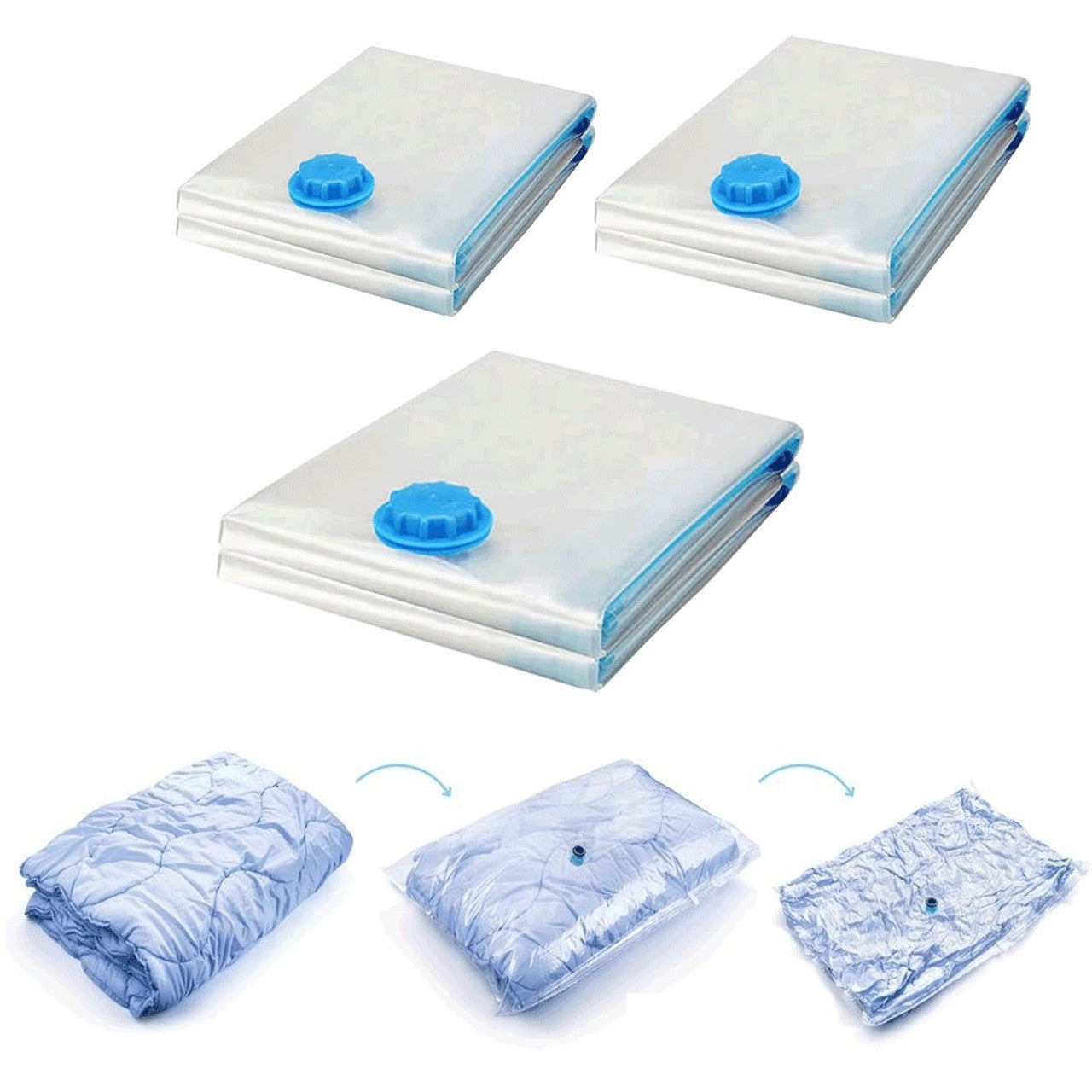 9 Pack Space Saver Vacuum Seal Storage Bag Kit, 2 Large, 5 Medium & 2 Small Awezingly