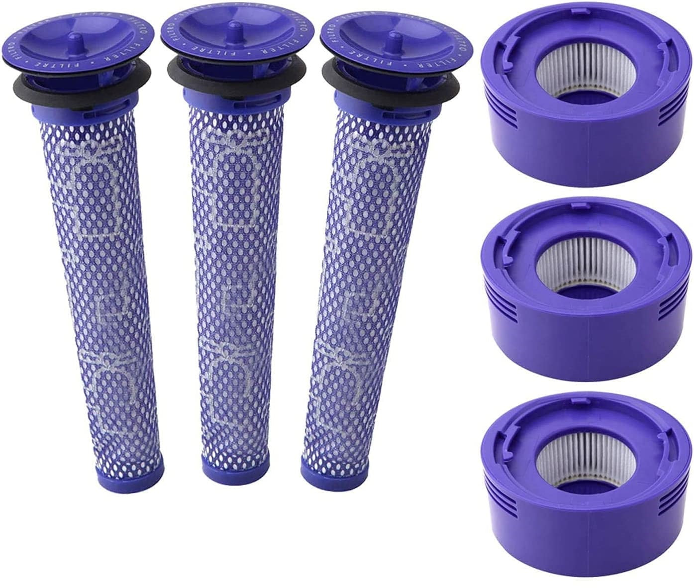 3 X Filter Kits for DYSON V7 (SV11, SV37) & V8 (SV10, SV25) Vacuum Cleaners Awezingly