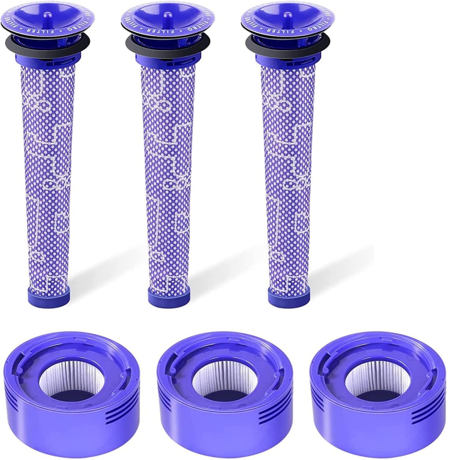 3 X Filter Kits for DYSON V7 (SV11, SV37) & V8 (SV10, SV25) Vacuum Cleaners Awezingly