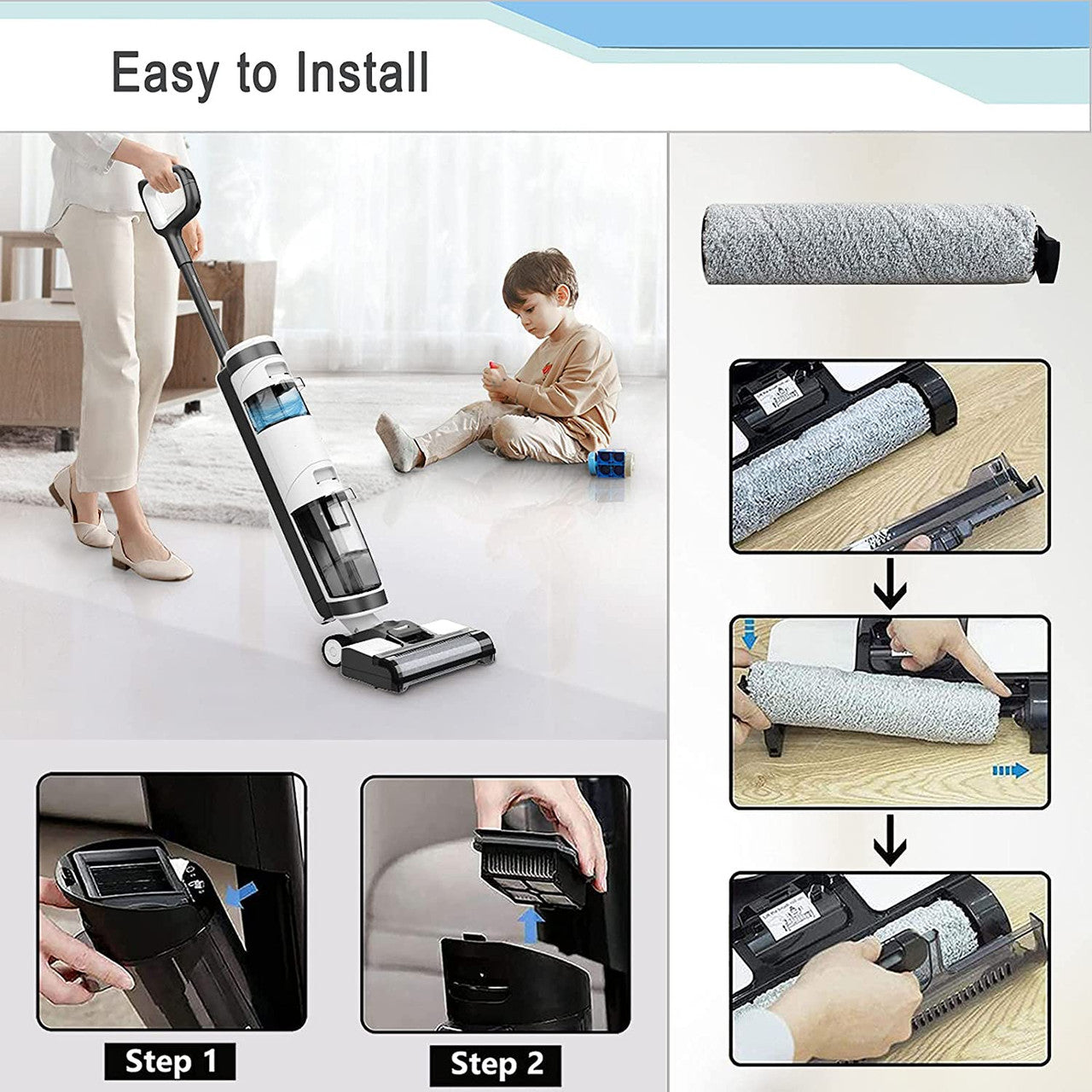 Filters & Roller Brush Pack For Tineco Floor One S3 Awezingly