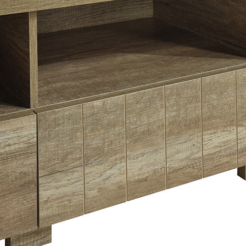 TV Cabinet 3 Storage Drawers with Shelf Natural Wood like MDF Entertainment Unit in Oak Colour Does Not Apply